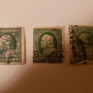 Benjamin franklin 1 cent used stamps